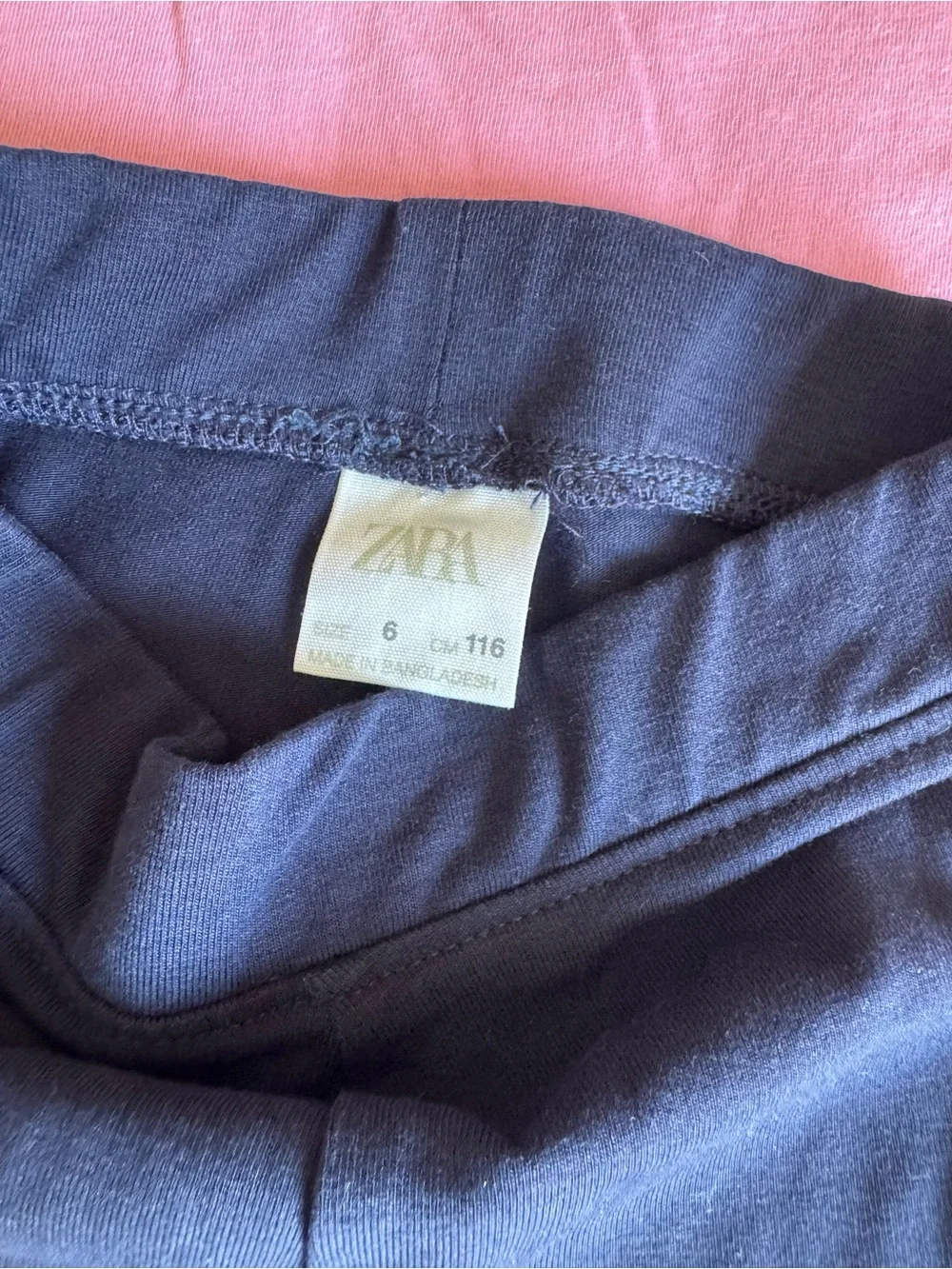 Zara Pink t-shirt and navy biking shorts